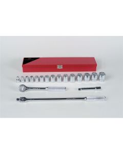 WRI423 image(0) - 1/2"Dr 6Pt Std Skt Bx Set 18Pc