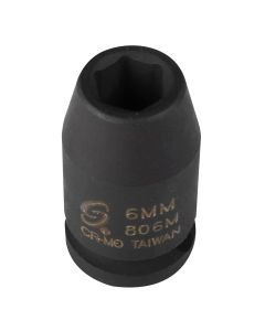 SUN806M image(0) - SOCKET IMPACT 6MM 1/4IN. DRIVE STD 6 POINT
