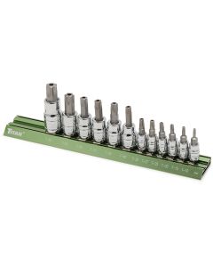 TIT16121 image(0) - 12-PC TAMPER RESISTANT TORX BIT SET