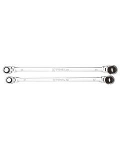 KTIXDDBM2120S image(0) - K Tool International 2pc 120 Tooth Double Flex Ratcheting Wrench Set