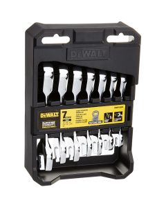 DWTDWMT19262 image(0) - Dewalt 7pc Stubby SAE Ratcheting Wrench Set; SAE 3/8, 7/16, 1/2, 9/16, 5/8, 11/16, 3/4"