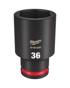 MLW49-66-6297 image(0) - Milwaukee Tool SHOCKWAVE Impact Duty 1/2"Drive 36MM Deep 6 Point Socket