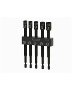 VIMNS100XL image(0) - VIM Tools 5-Piece 6 in. Extra Long Fractional SAE/Inch Nut Setter Kit Set