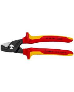 KNP95-18-160-SBA image(0) - Cable Shears with StepCut Cutting Edges - 1000 V Insulated, packaged in clam shell