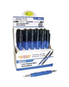 VIMMS24 image(0) - 24pc Mini 4in1 Screwdrver Dspl