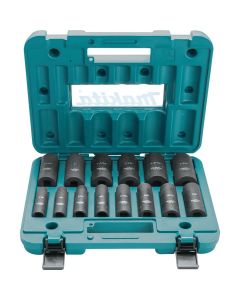 MAKA-96372 image(0) - 14 Pc. 1/2" Drive Deep Well Impact Socket Set