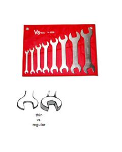 V8T8308 image(0) - 8PC SUPER THIN WRENCH SET, SAE