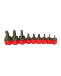 VIMVTD409 image(0) - 9 Piece Tamper Proof Torx Driver Bit Set