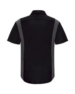 VFISY32BC-RG-S image(0) - Men's Long Sleeve Perform Plus Shop Shirt w/ Oilblok Tech Black/Charcoal, Small