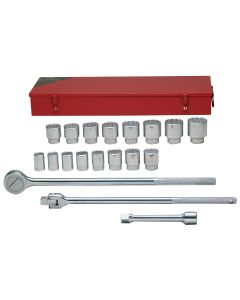 WRI618 image(0) - 3/4" Drive 12Pt Standard Socket Box Set -19 Piece