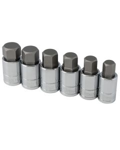 TIT16156 image(0) - 6-PC 1/2" DR SAE LARGE HEX BIT