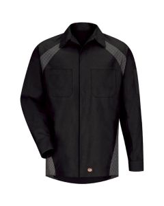 VFISY16BD-RG-M image(0) - Men's Long Sleeve Diamond Plate Shirt Black
