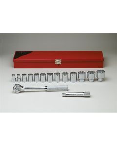 WRI417 image(0) - 1/2"Dr 12Pt Std Skt Bx Set 15P