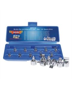 VIMSFP10 image(0) - 10 Piece 1/4" Square Drive Stubby Flat and Phillips Drive Set