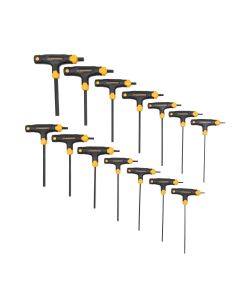 KDT83514 image(0) - 14PC SAE/MET T-HANDLE HEX KEY SET