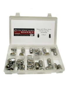 TMROPK85 image(0) - Bulge & 2-Piece Acorn Chrome Lug Nut Assortment (34 Pcs)